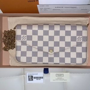 Authentic LV Felicie Pochette Azur